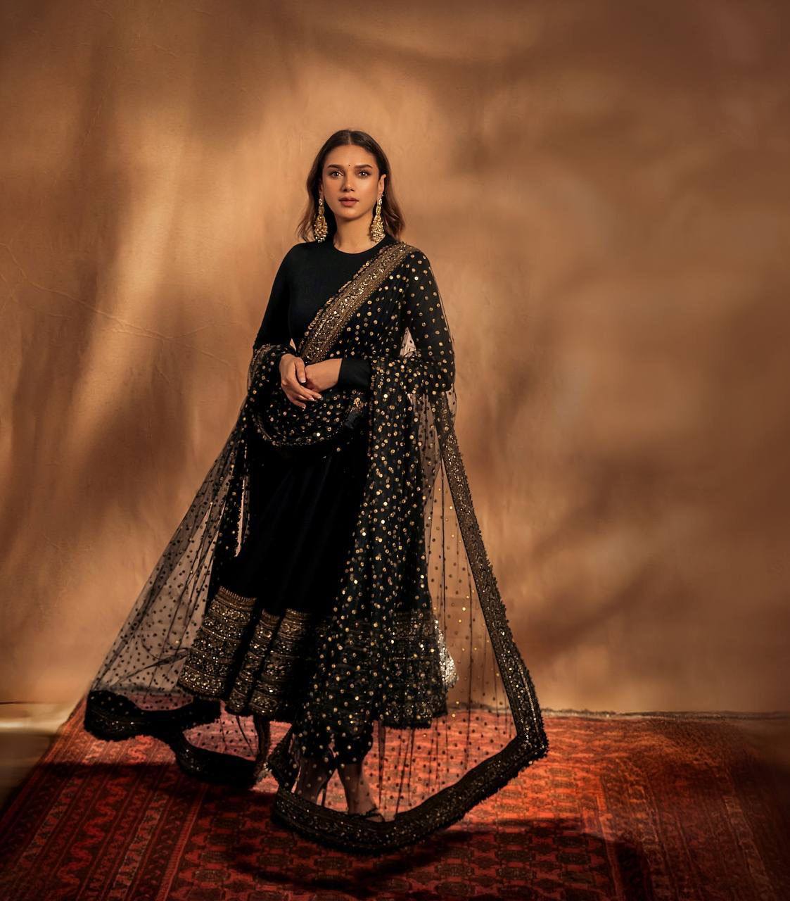 BLACK ANARKALI GOWN WITH PANT