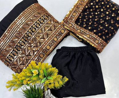 BLACK ANARKALI GOWN WITH PANT
